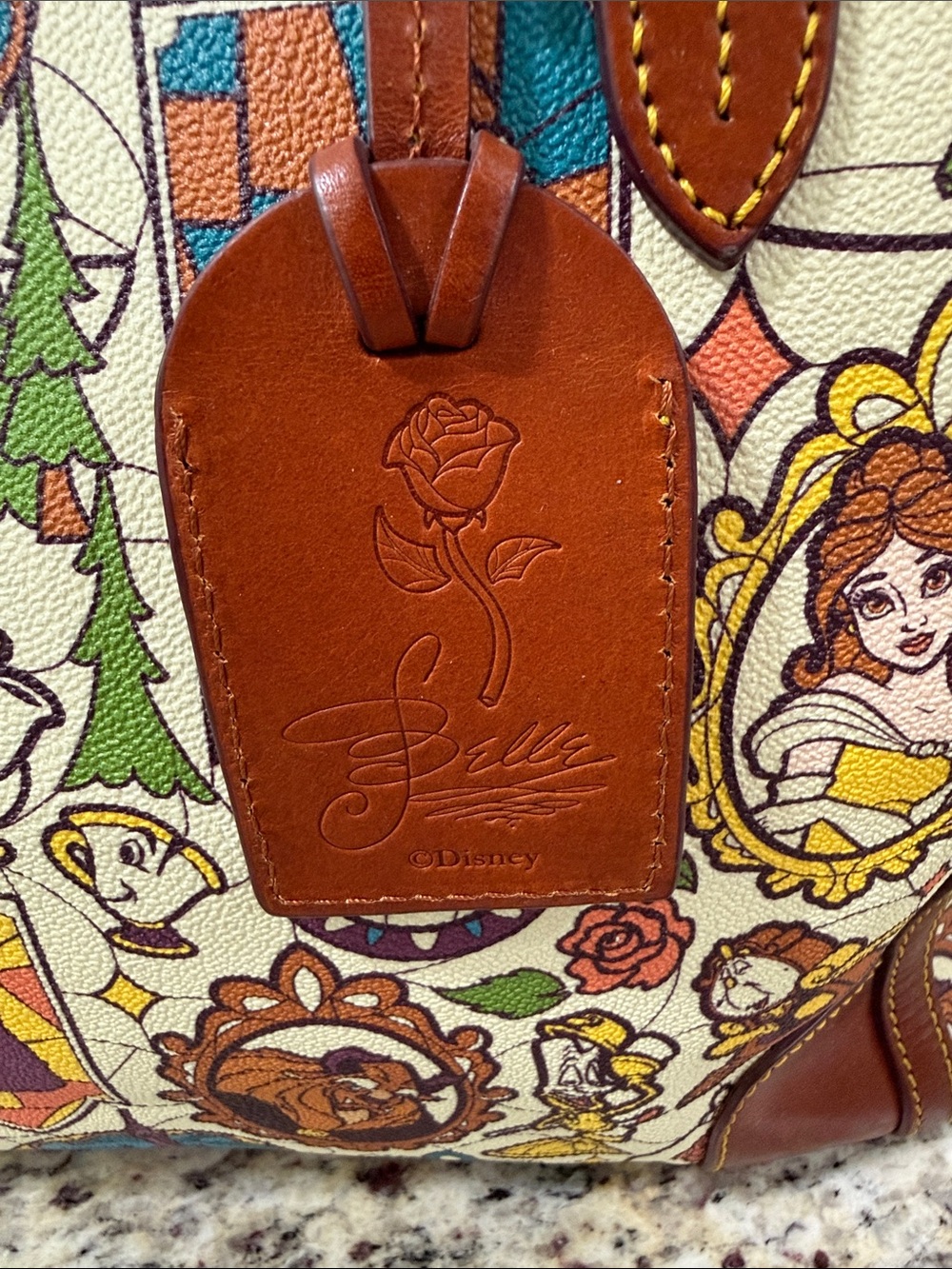 Dooney & Bourke Disney Parks Beauty & the Beast Dream Big Princess Leather Tote - Picture 8 of 16